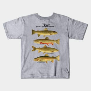 Trout Fishes of Pennsylvania Kids T-Shirt